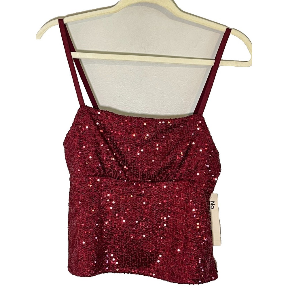 Colorful Sequin Tank Top XS Festive Holiday Classic Christmas Feminine Romantic